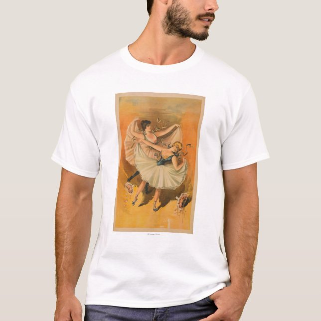 T-shirt Affiche théâtrale de deux ballerines (Devant)