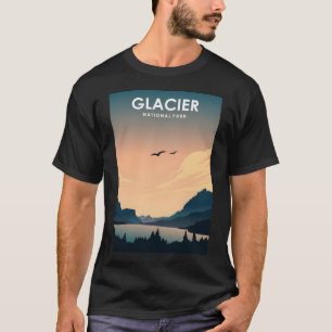 T-shirt Affiche touristique du parc national Glacier