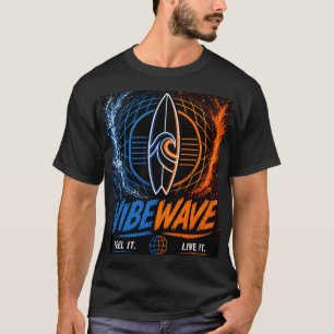 T-shirt Affiche Vibe Wave Neon Surf – Rétro Aesthétique Sy