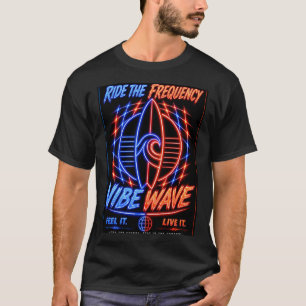 T-shirt Affiche Vibe Wave Neon Surf – Rétro Aesthétique Sy