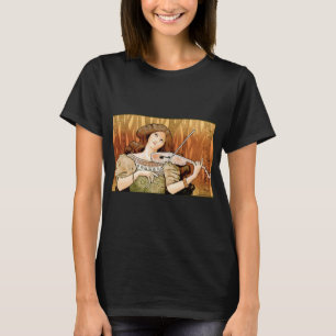 T-shirt Affiche vintage Art nouveau pour violon Musique