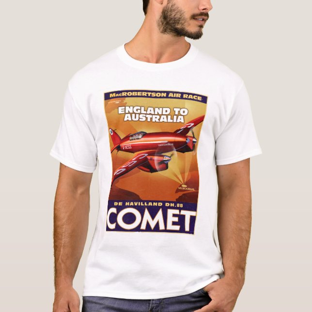 T-shirt Affiche vintage de course d'air (Devant)