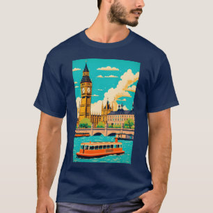 T-shirt Affiche vintage de Londres amis