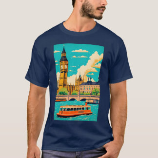 T-shirt Affiche vintage de Londres amis