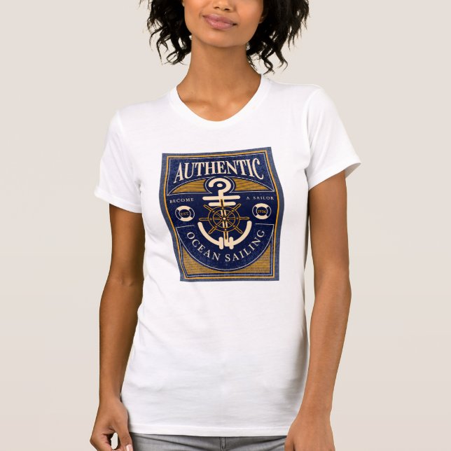 T-shirt Affiche vintage de navigation (Devant)