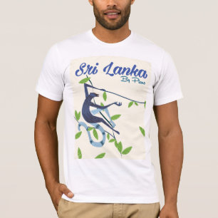 T-shirt Affiche vintage de vacances pour singe du Sri lank