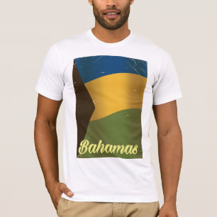 T-shirt Affiche vintage de voyage de drapeau national des