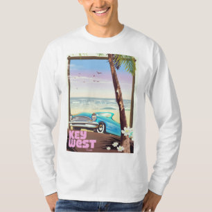 T-shirt affiche vintage de voyage de Key West la Floride