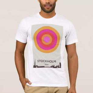T-shirt Affiche vintage de voyage de Stockholm, Suède
