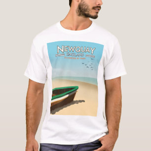 T-shirt Affiche Vintage de voyage en bord de mer Newquay E
