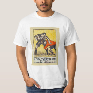 T-shirt Affiche vintage de voyage, rugby chez Twickenham