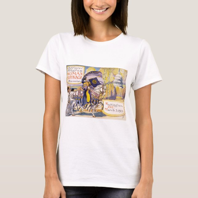 T-shirt Affiche vintage du suffrage féminin (Devant)
