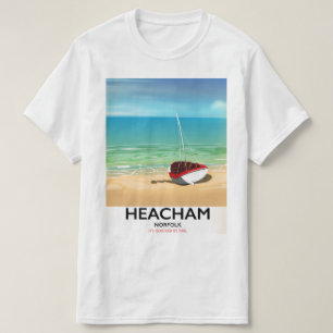 T-shirt Affiche vintage en bord de mer Heacham Norfolk