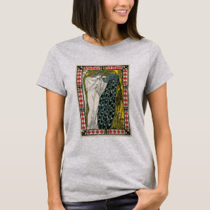 T-shirt Affiche vintage : paon : femme