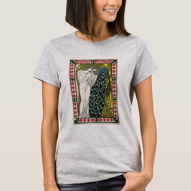 T-shirt Affiche vintage : paon : femme (Devant)