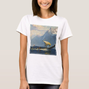 T-shirt Affiche Vintage voyage pour l'Alaska Pacifique Nor
