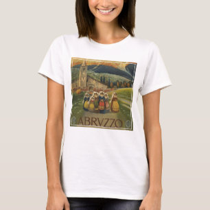 T-shirt Affiche Vintage voyage Pour Les Abruzzes, Italie.