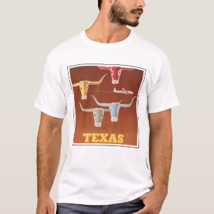 T-shirt Affiche Voyage Pour American Airlines Vers Texas