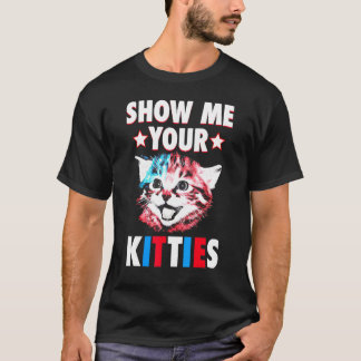 T-shirt Afficher Votre Chat Kitties Retro Sunset Vintage