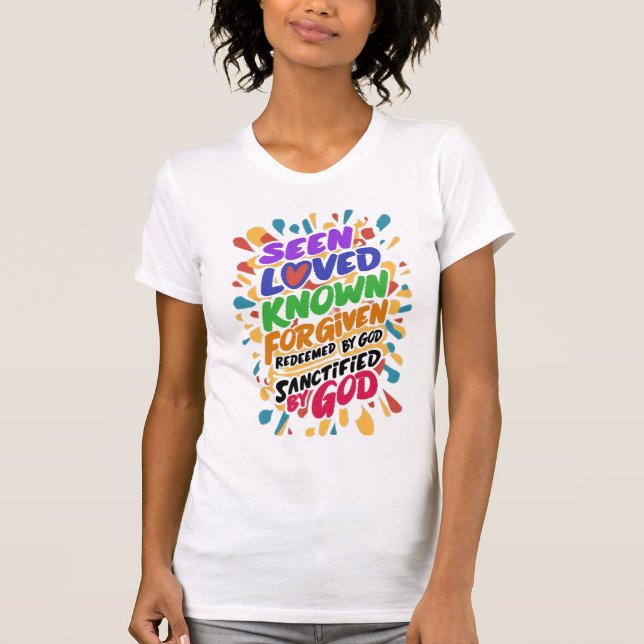 T-shirt Affirmation Divine : Embrasser l'identité spiritue (Devant)