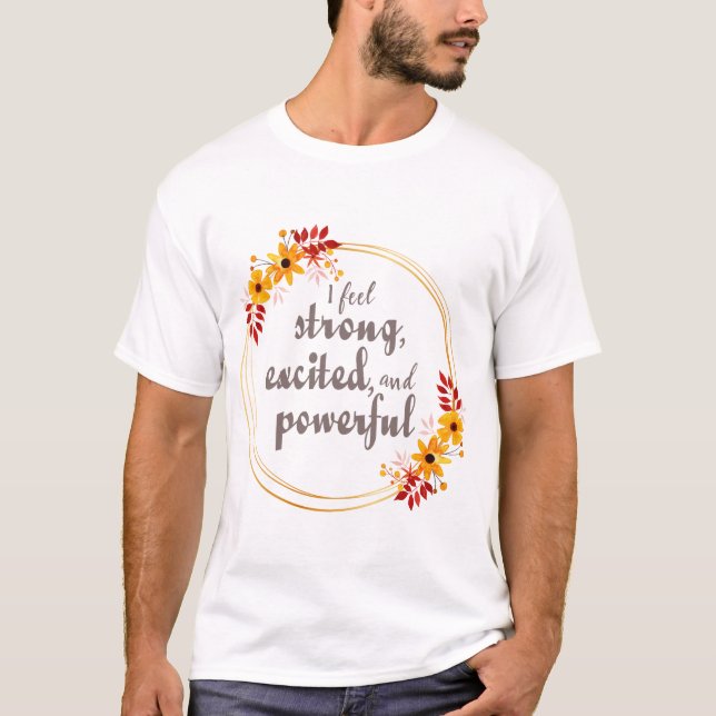T-shirt affirmations motivationnelles pour l'acceptation d (Devant)