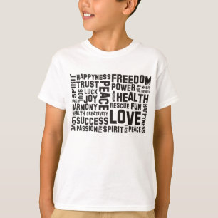 T-shirt affirmations noires
