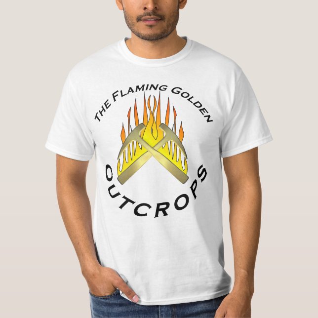T-shirt Affleurements d'or flamboyants avec le dos (Devant)