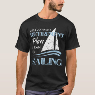 T-shirt Affligé naviguant le régime de retraite de voili