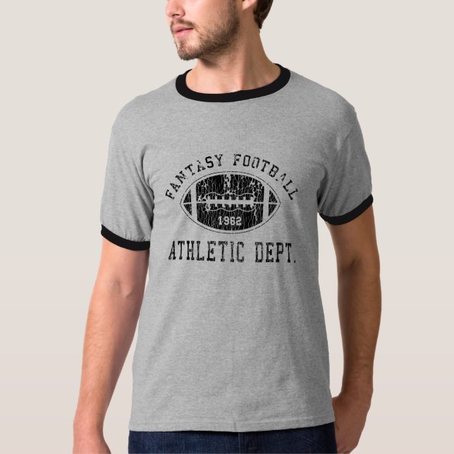 T-shirt affligé par football d'imaginaire (Devant)