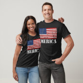 T-shirt affligé par MERICA de drapeau des USA ' (Unisex)