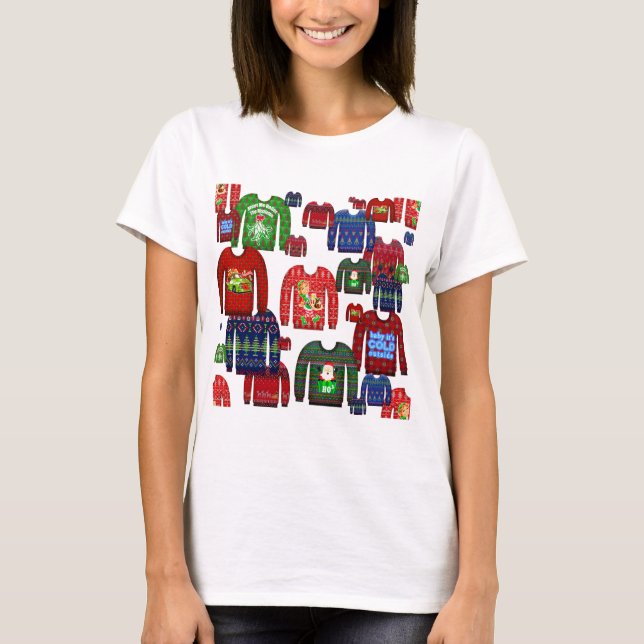 T-shirt affreux chandail de Noël (Devant)