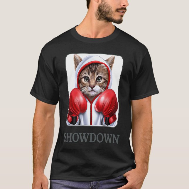 T-shirt Affrontement Le mignon chat de boxe Parfait pour c (Devant)