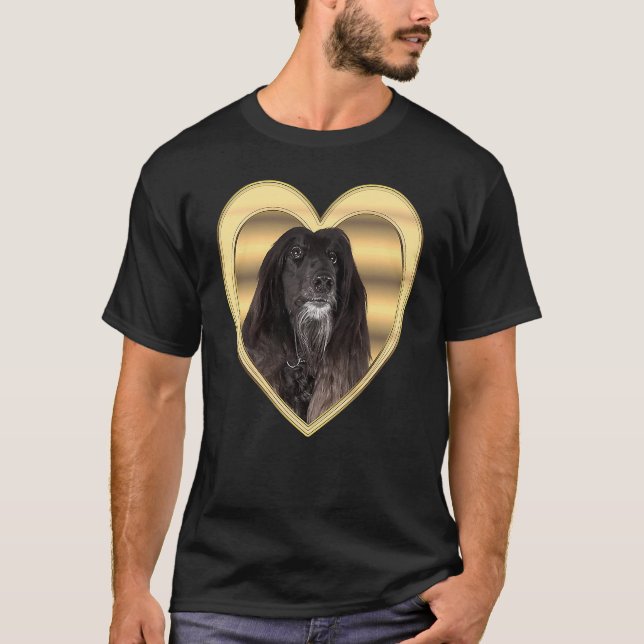 T-shirt Afghan Hound  Afghan Hound Dog Heart   Afghan Houn (Devant)