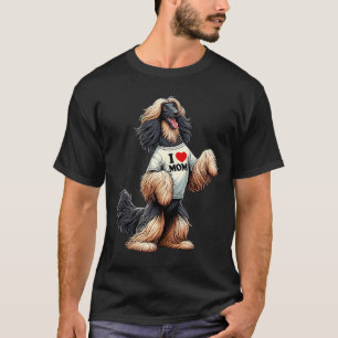 T-shirt Afghan Hound Maman I Love Maman Afghan Hound Lover