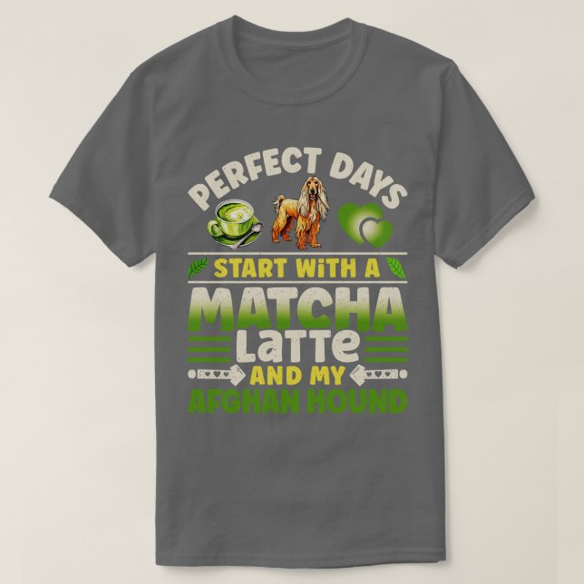 T-shirt Afghan Hound Matcha Latte (Design devant)
