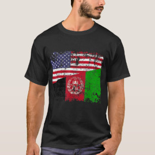 T-shirt AFGHAN RACINE Drapeau semi-américain USA AFGHANIST