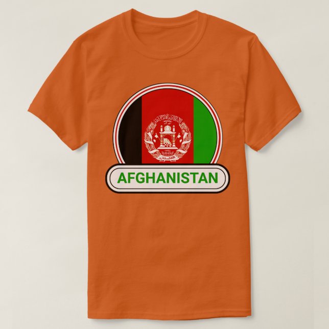 T-shirt Afghanistan Badge de pays drapeau de l'Afghanistan (Design devant)