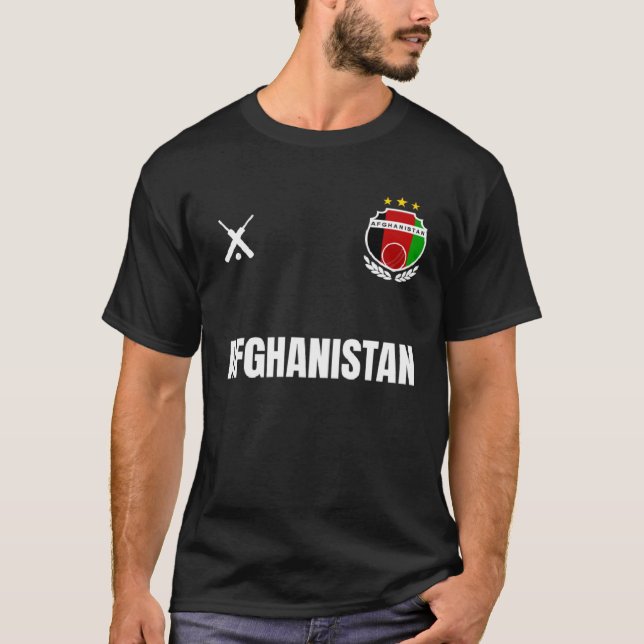 T-shirt AFGHANISTAN Cricket Fan Badge (Devant)