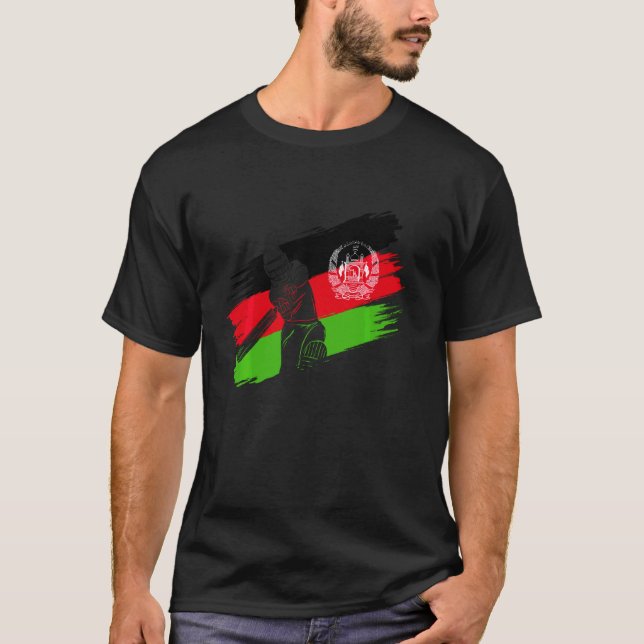 T-shirt Afghanistan Drapeau Afghanistan Joueur du drapeau  (Devant)