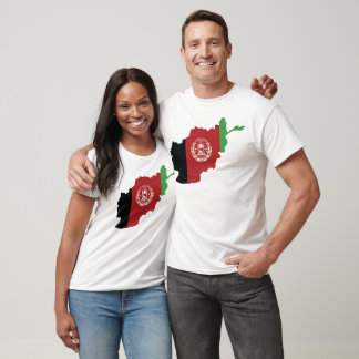 T-shirt Afghanistan Drapeau Sur La Carte Du Pays