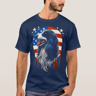 T-shirt Afghanistan Hound FLAG Usa Amoureux des chiens Fun
