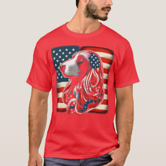 T-shirt Afghanistan Hound FLAG USA Funky Dog Lover
