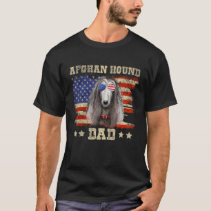 T-shirt Afghanistan Hound Papa Merica American Flag Chien 