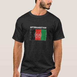 T-shirt Afghanistan Pays Drapeau Avec Grunge Distressed St