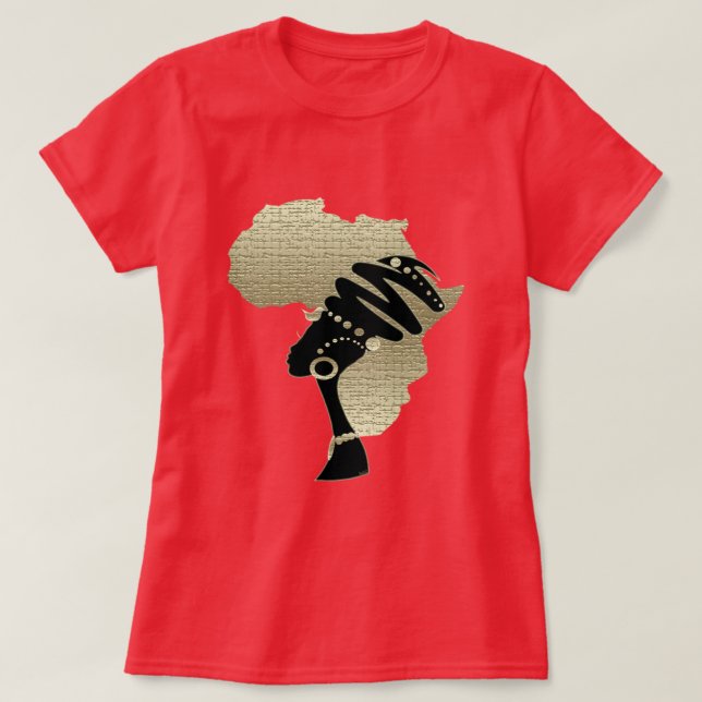 T-shirt Africa en or – T‑Shirt du patrimoine afrocentrique (Design devant)