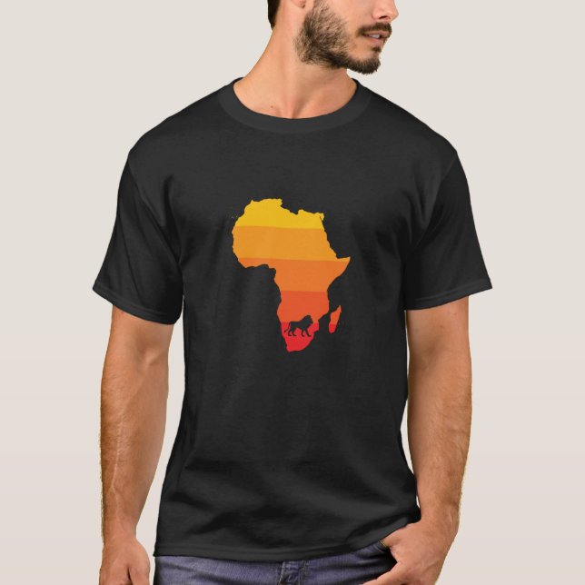 T-shirt Africa Lion Zoo Predator King Safari (Devant)