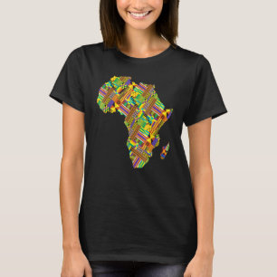 T-shirt Africa Love African Land Map Fierté Histoire noire