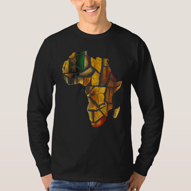 T-shirt Africa Map Kente Cloth Graphic Tees for Men Women  (Devant)