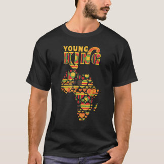 T-shirt Africa Map Love Heart African Kente Men African Am