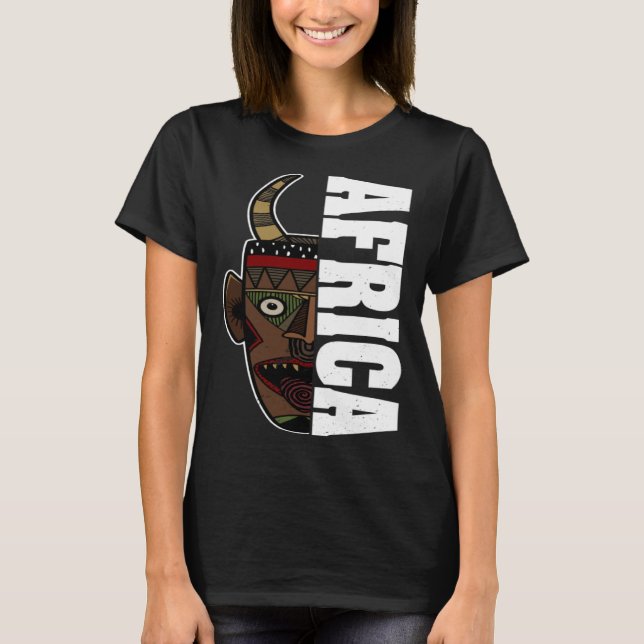 T-shirt Africa Mask African Afro History Reggae Melanin (Devant)